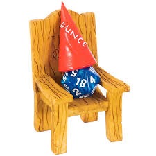 LYNX D&D Dice Jail Dunce Chair & Hat